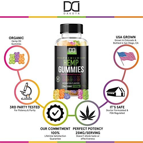 Hemp Gummies Supplements for Stress Relief Aid Mood Inflammation ...