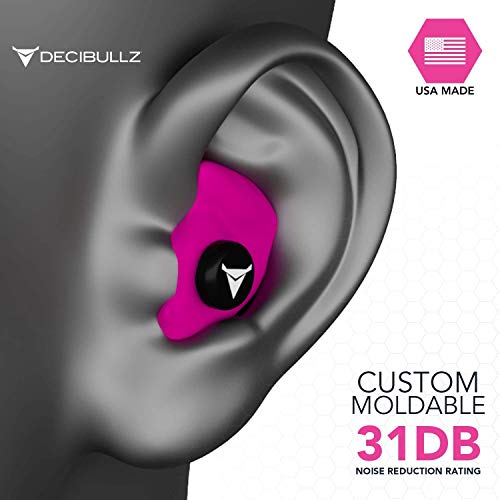 Decibullz - Custom Molded Earplugs, 31dB Highest NRR, Comfortable...