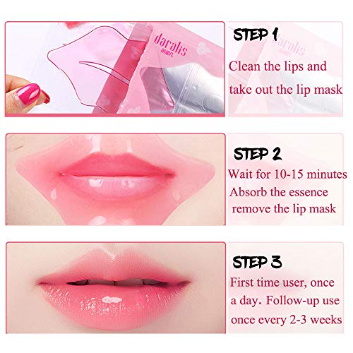 DEERWIN 20Pcs Cranberry Crystal Lip Mask Collagen Moisturizing Ex...