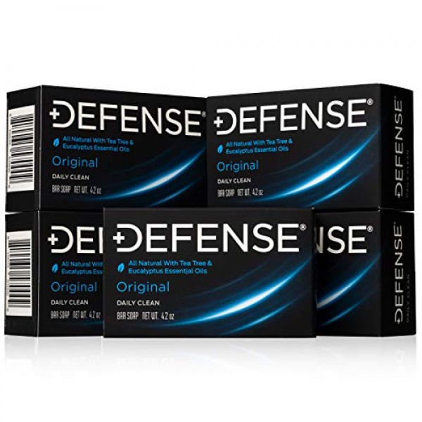 Defense Soap Original Tea Tree Bar Soap 4.2oz Pack of 5