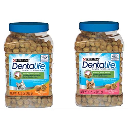 Purina DentaLife Tasty Chicken and Salmon Dental Treats for Cats ...