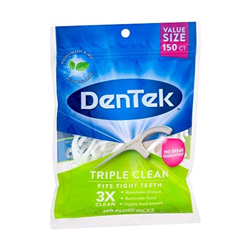 DenTek Triple Clean Floss Picks, Mouthwash Blast Fluoride Coating...