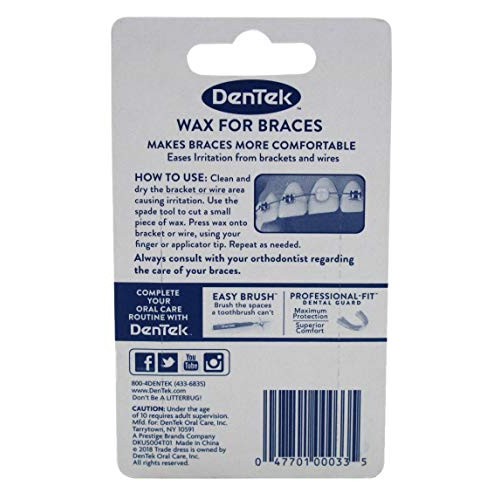 DenTek Wax for Braces, 2 count