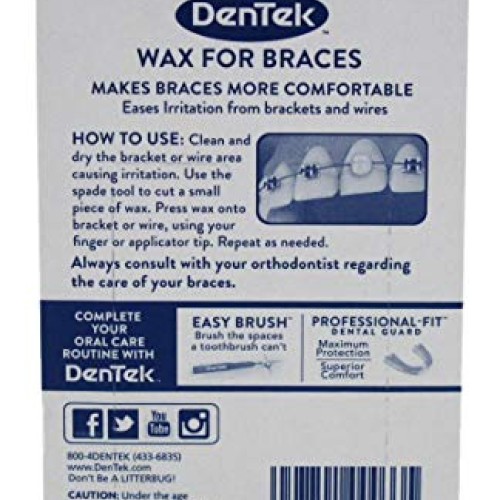 DenTek Wax for Braces, 2 count
