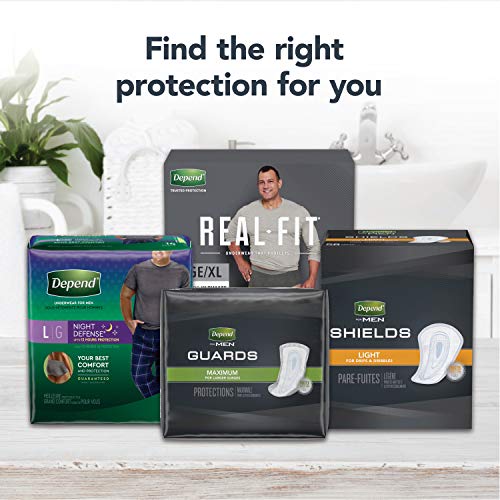 Depend Incontinence Guards/Bladder Control Pads for Men, Maximum ...