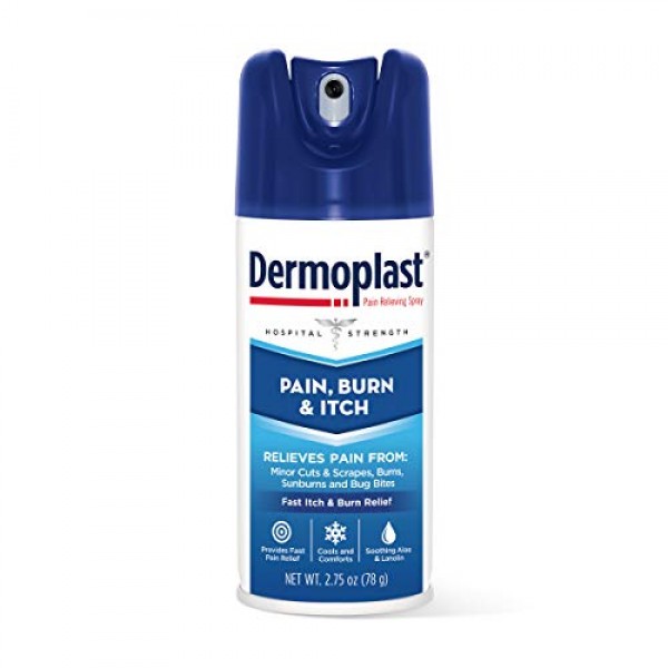 Dermoplast Pain, Burn & Itch Relief Spray for Minor Cuts, Burns a...