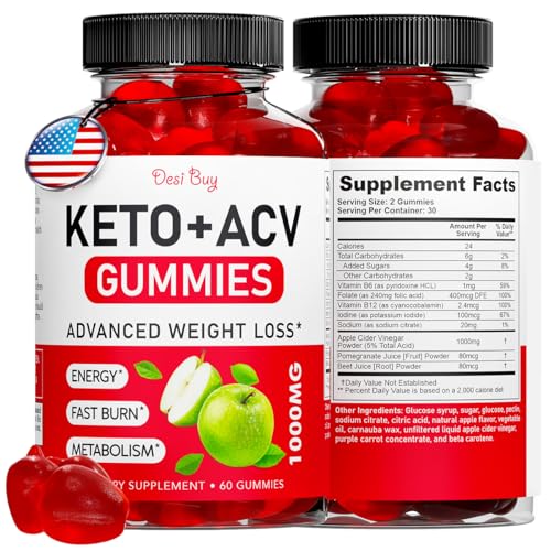 Keto ACV Gummies Advanced, with Apple Cider Keto Supplements, Glu...