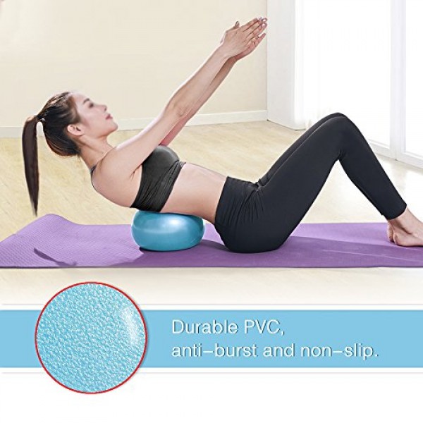 2 Mini Exercise Balls - 9 Inch Small Bender Ball for Stability, B...