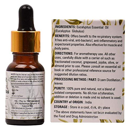 Dharma TSBT Eucalyptus Essential Oil for Steam inhalation, Pain m...