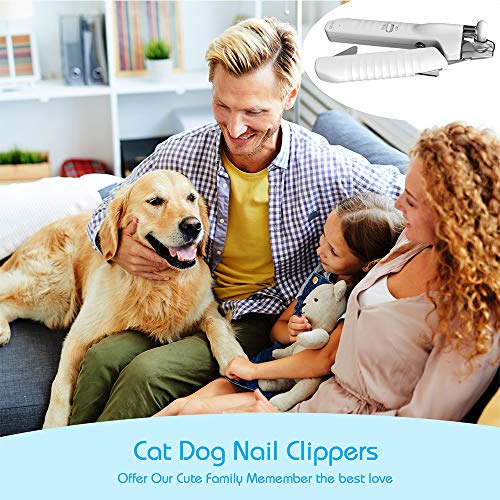 Fenley Cat Dog Nail Clippers with LED Light, Durable Sharp Blades...