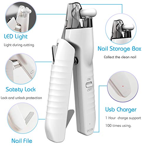 Fenley Cat Dog Nail Clippers with LED Light, Durable Sharp Blades...