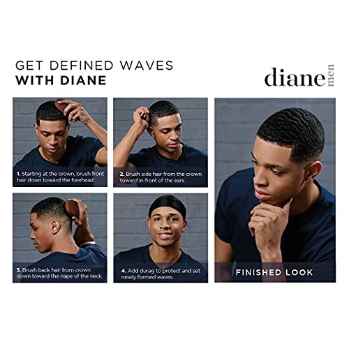 Diane Premium 100% Boar Bristle Brush for Men – Medium Firm Brist...