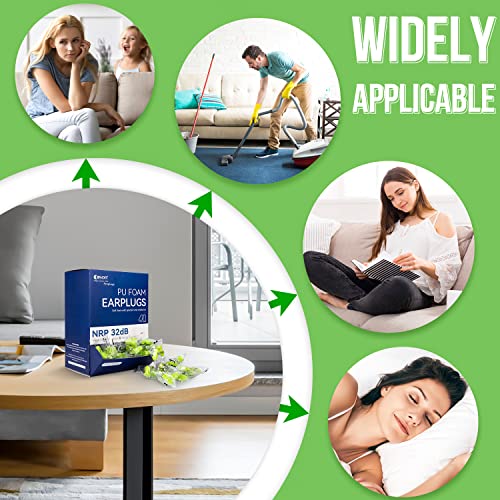 200Pairs Foam Earplugs, 32dB Disposable Noise Reduction Ear Plugs...