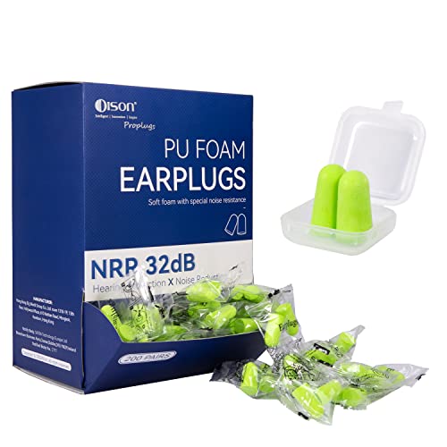 200Pairs Foam Earplugs, 32dB Disposable Noise Reduction Ear Plugs...
