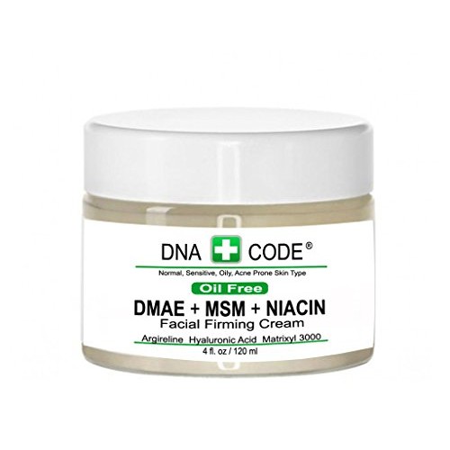 OIL FREE-DMAE+MSM+NIACIN Firming Cream, 100% Pure Hyaluronic Acid...
