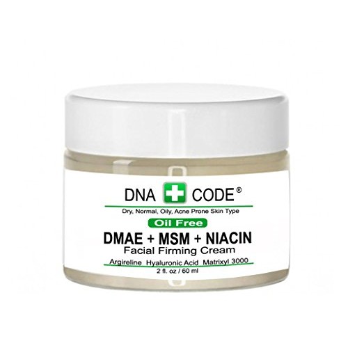 OIL FREE-DMAE+MSM+NIACIN Firming Cream, 100% Pure Hyaluronic Acid...