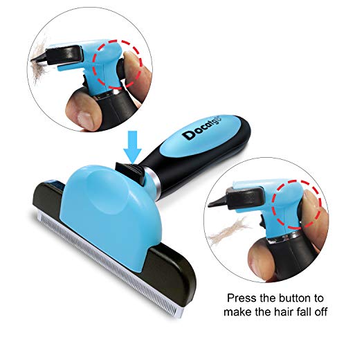 Docatgo Pet Grooming Brush Comb, Professional Deshedding Groomer ...