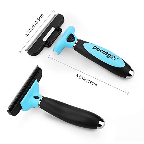 Docatgo Pet Grooming Brush Comb, Professional Deshedding Groomer ...