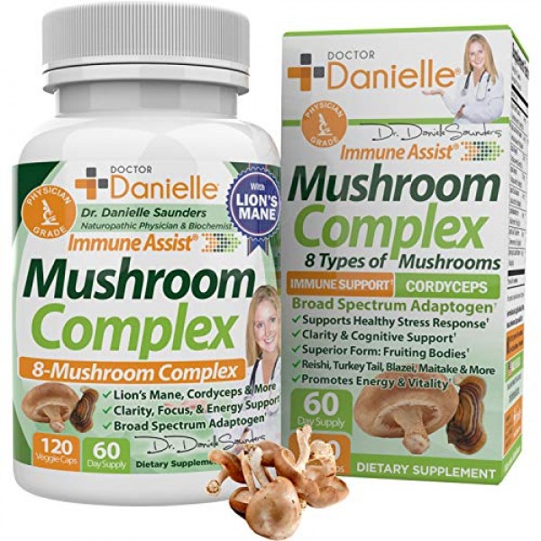 Best Organic Mushroom Complex - Immune Assist Support - Lions Ma...