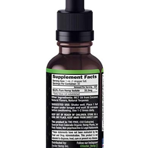 Doctor Hemp | 1000mg Pure Hemp Oil Extract | for Pain, Anxiety, S...