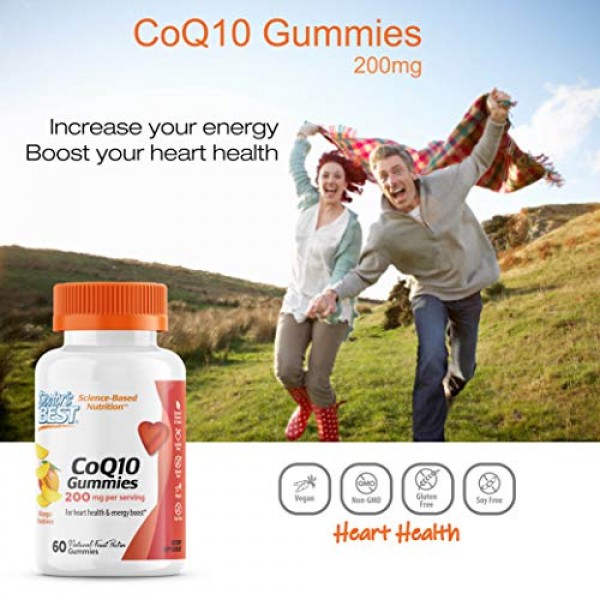 Doctors Best CoQ10 Gummies 200 Mg, Coenzyme Q10 Ubiquinone, Su...