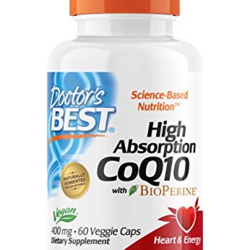 Doctors Best High Absorption CoQ10 with BioPerine, Non-GMO, Vega...