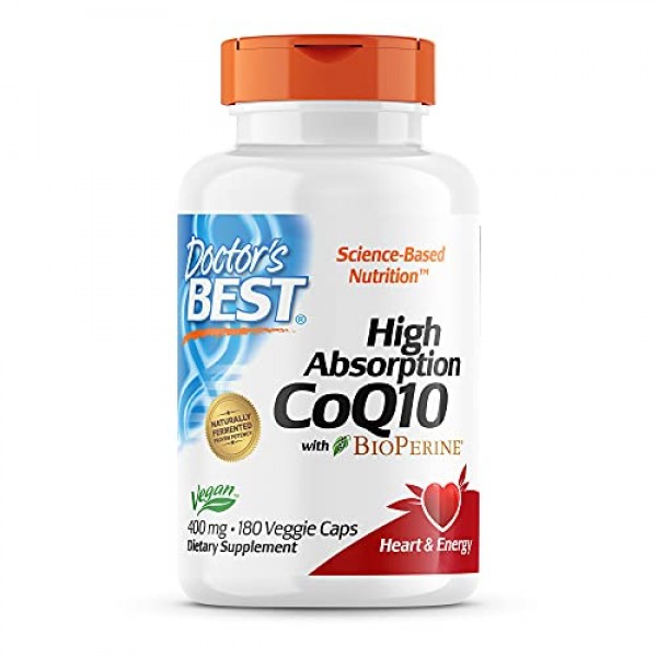 Doctors Best High Absorption CoQ10 with BioPerine, Non-GMO, Glut...