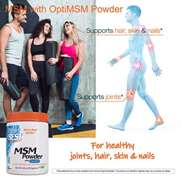 Doctors Best MSM Powder with OptiMSM, Non-GMO, Vegan, Gluten Fre...