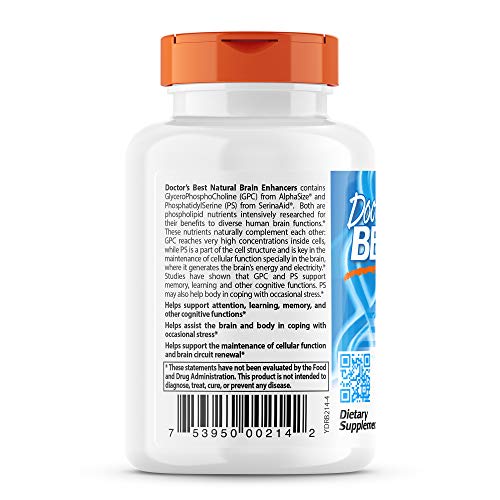 Doctors Best Natural Brain Enhancers, Non-GMO, Vegan, Gluten Fre...