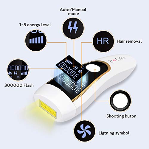 Laser Hair Removal For Women and Men, DoLike 300000 Flashes IPL P...