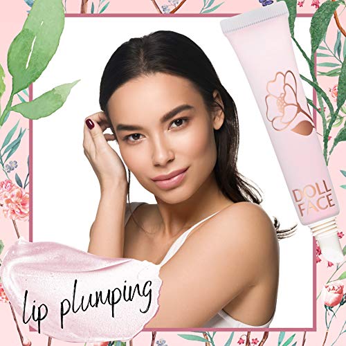 DOLL FACE Lip Plumper, Poutrageous Plumping Lip Gloss Balm with M...