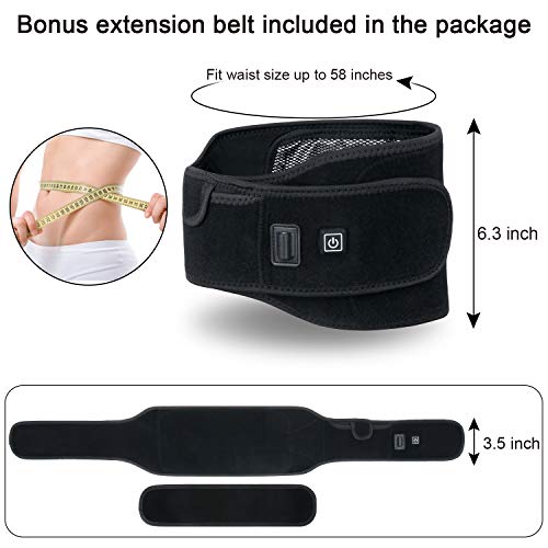 Far Infrared Heating Belt for Back Pain Fast Heating Waist Pads w...