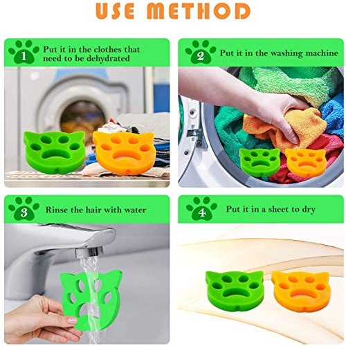 Pet Hair Remover for Laundry pet Hair Catcher Dogs Cats Hair Catc...
