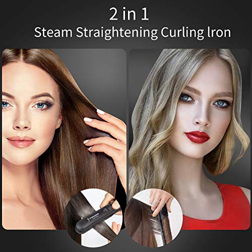 DORISILK Steam Straighteners for Hair, Professional Salon Ceramic...