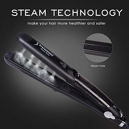 DORISILK Steam Straighteners for Hair, Professional Salon Ceramic...