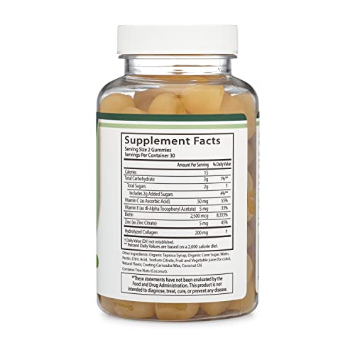 Collagen Biotin Gummies Max Strength - Enhanced with Vitamin C, Z...