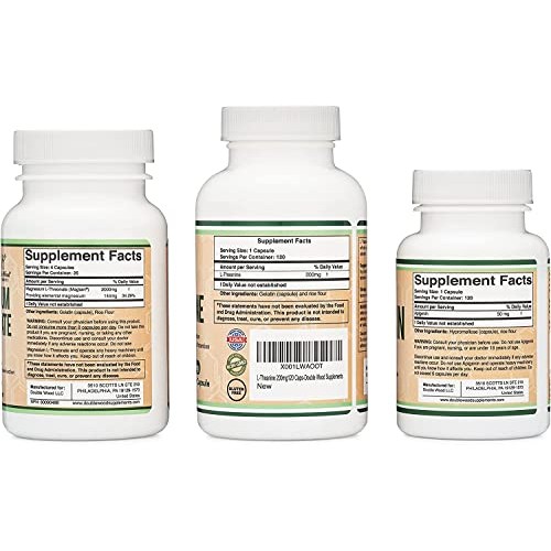 Double Wood Supplements Magnesium Threonate Magtein, Apigenin, ...