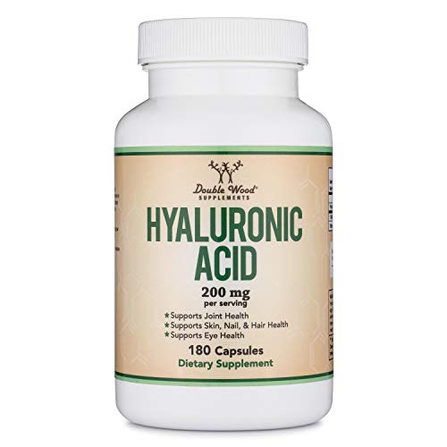 Hyaluronic Acid Supplement -180 Capsules Enhances Effects of Hya...