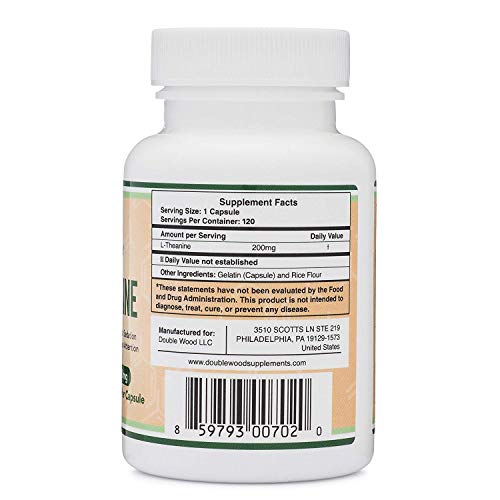 L-Theanine 200mg, 120 Capsules — Relaxation and Sleep Support — S...