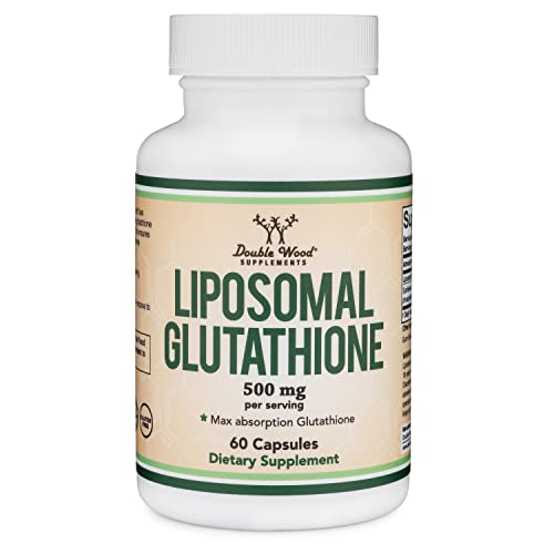 Liposomal Glutathione Supplement 500mg per Serving, 60 Capsules ...
