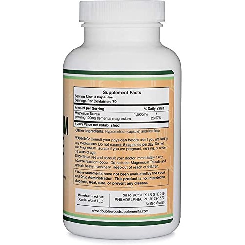 Magnesium Taurate Supplement for Sleep, Calming, and Cardiovascul...