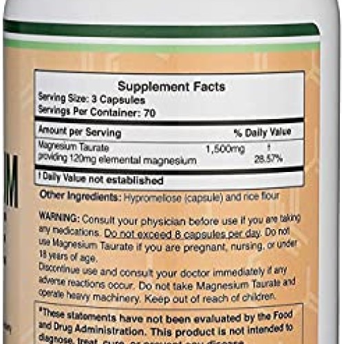 Magnesium Taurate Supplement for Sleep, Calming, and Cardiovascul...