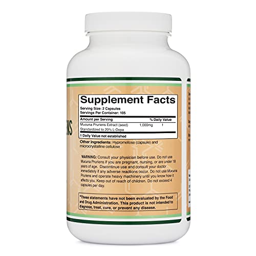 Mucuna Pruriens Extract - Boosting Supplement - 210 Caps...