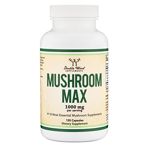 Mushroom Supplement Complex - 1,000mg Blend of Top 10 Essential M...