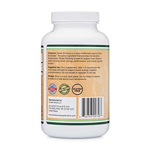 Panax Ginseng Korean Red Variety 4 Month Supply 240 Vegan Cap...