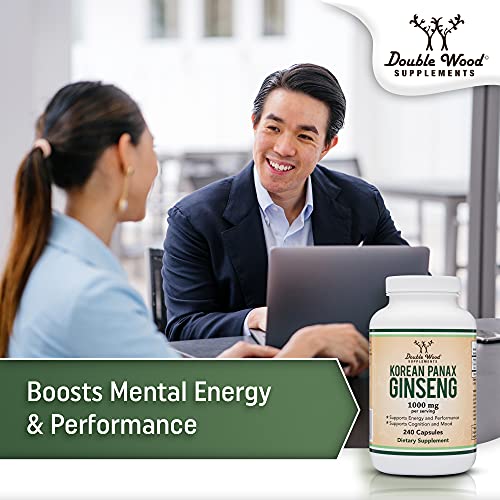 Panax Ginseng Korean Red Variety 4 Month Supply 240 Vegan Cap...