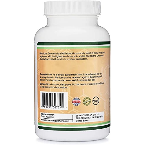 Quercetin with Bromelain - 120 Count 1,200mg Servings Immune He...
