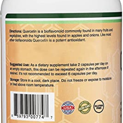 Quercetin with Bromelain - 120 Count 1,200mg Servings Immune He...