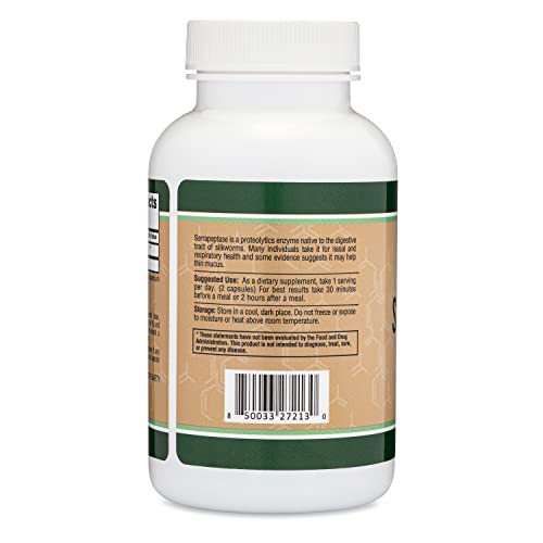Serrapeptase 240,000 SPU Max Potency 120 Vegan Capsules Proteol...