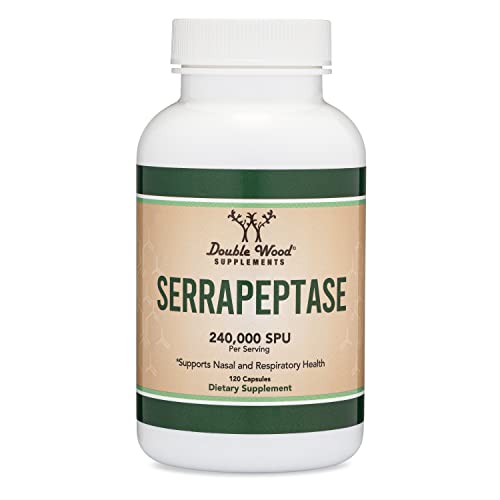 Serrapeptase 240,000 SPU Max Potency 120 Vegan Capsules Proteol...